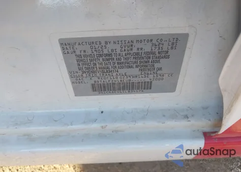 2025 Nissan Versa 1.6 Sv из США, поврежденный, VIN 3N1CN8EV1SL834174